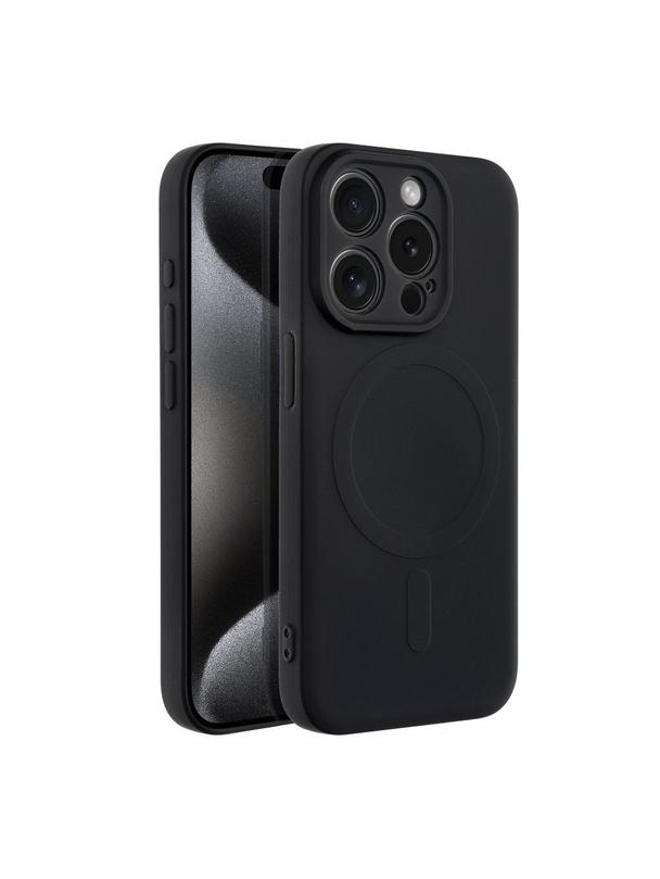 Futerał SILICONE MAG COVER kompatybilny z MagSafe do IPHONE 15 Pro czarny