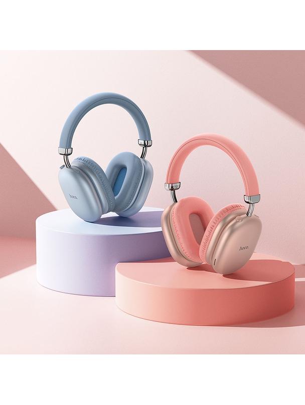 Słuchawki bezprzewodowe nauszne Hoco W35 Max różowe