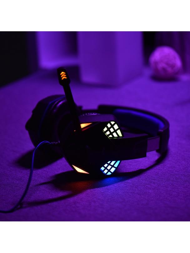 Słuchawki przewodowe nauszne Jack 3,5 mm / USB A Art gamingowe z mikrofonem G11 czarne