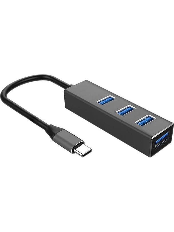 ART adapter HUB 4w1 Typ C HUB USBC-USB3 OEM-C15 czarny