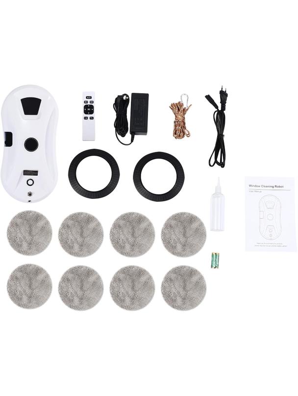 Robot do mycia okien z dyszą wodną sterowany pilotem biały