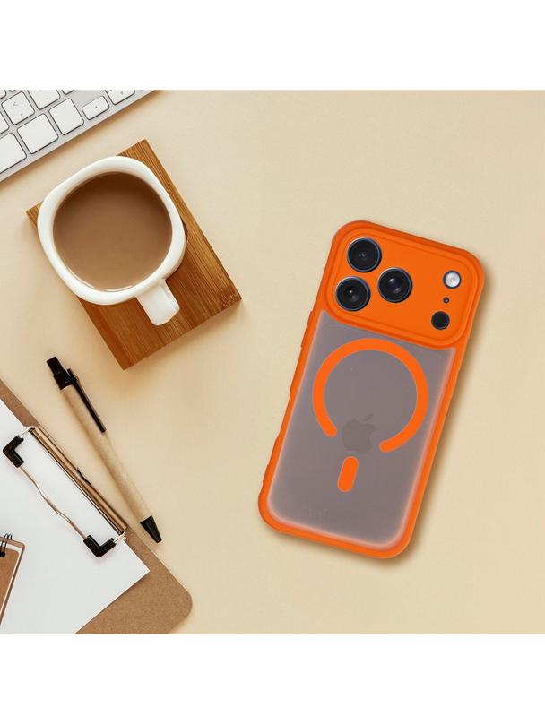 Futerał do iPhone 13 Full Matte Mag Cover zgodny z MagSafe pomarańczowy