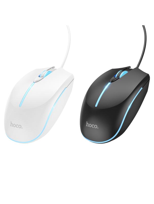 Myszka przewodowa gamingowa Hoco USB A 2400 dpi GM37 biała