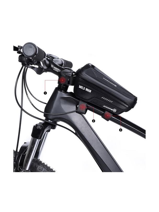 WILDMAN sakwa rowerowa na ramę na zamek 1,2L (4" - 7") MS66 czarna