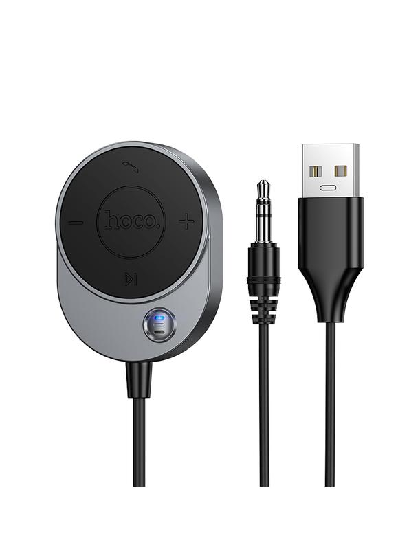 Odbiornik AUX Hoco Bluetooth z kablem Jack 3,5 mm E150 szary