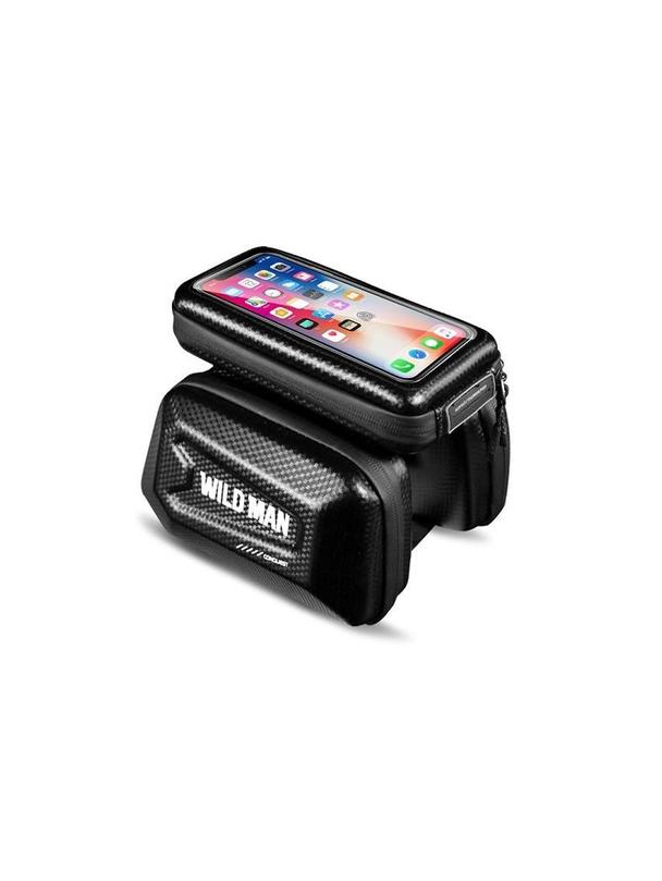 WILDMAN sakwa rowerowa na ramę na zamek 1,2L (4"-7") E6S czarna