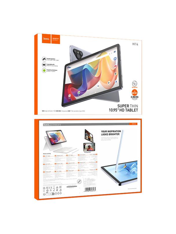 Tablet 10,95" 3GB/64GB Hoco HD Wi-Fi SIM Android HI14 szary