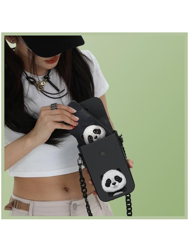 NIMMY torebka na telefon BIG EYED PET 2.0 Panda czarna