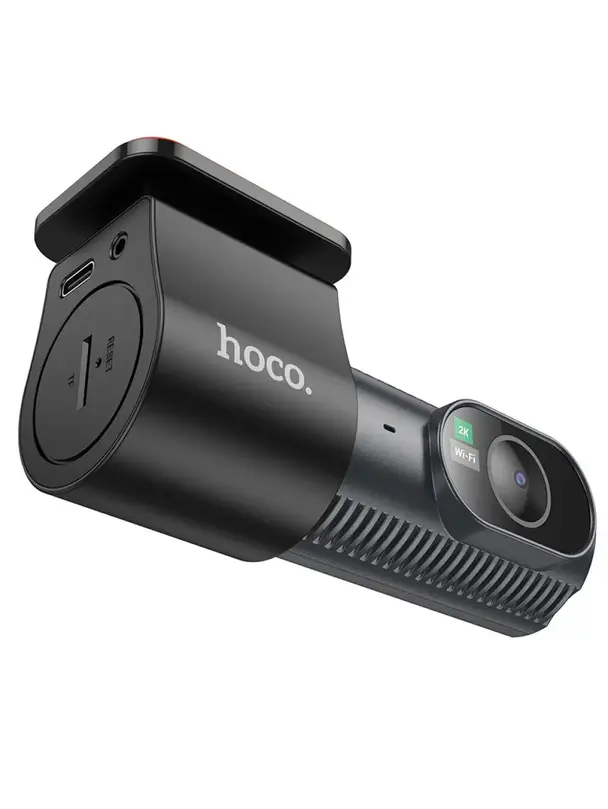 Kamera samochodowa Hoco z wyświetlaczem 1,47" 2K + kamera tylna 720P/25fps DV8 czarna