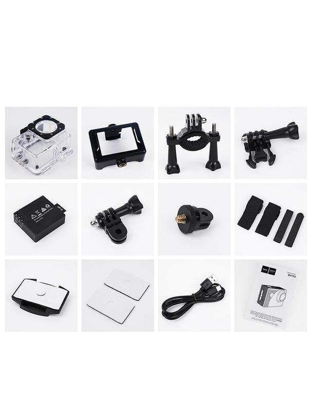 Kamera sportowa Hoco z wyświetlaczem 2" 1080P/30fps DV100 czarna