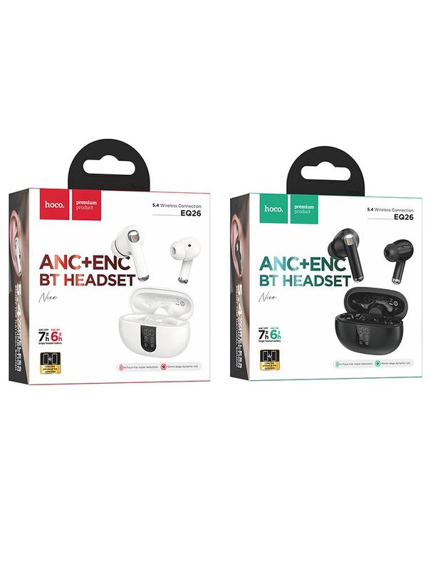 Słuchawki bezprzewodowe douszne Hoco TWS ANC + ENC EQ26 białe