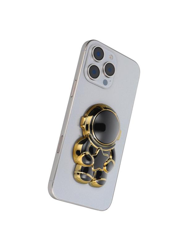 Stojak na telefon ASTRONAUTA - naklejany - czarny