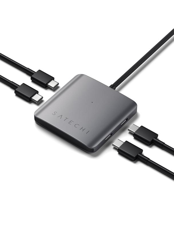 SATECHI adapter HUB 4w1 Typ C ST-H4CPDM szary