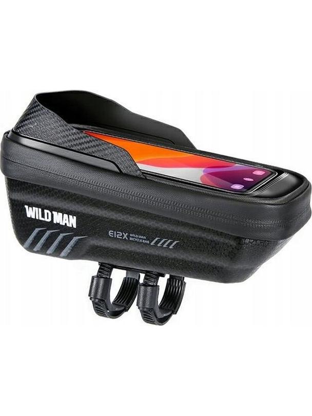 WILDMAN sakwa rowerowa na ramę na zamek 1L (4" - 7") E12X czarna