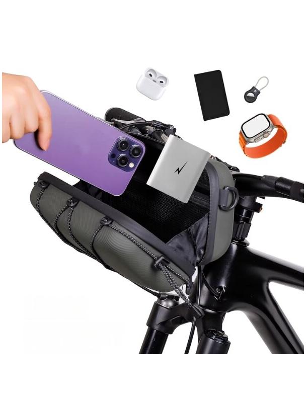 WILDMAN sakwa rowerowa na kierownicę na zamek 2L GD8 zielona