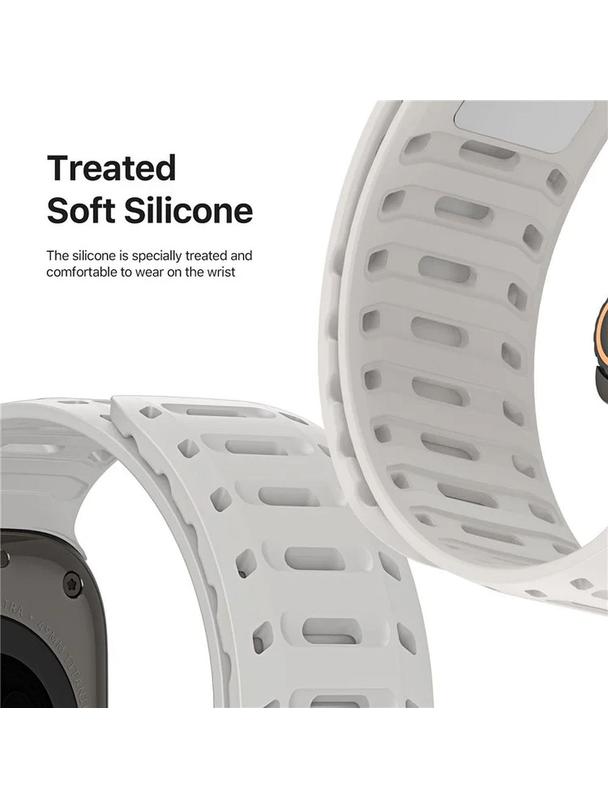 DUX DUCIS pasek CS magnetyczny silikonowy do Apple Watch 42/44/45/46/49 mm szary