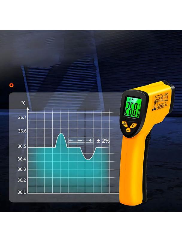 Pirometr termometr laserowy bezdotykowy na podczerwień RC-K-1397  żółto czarny