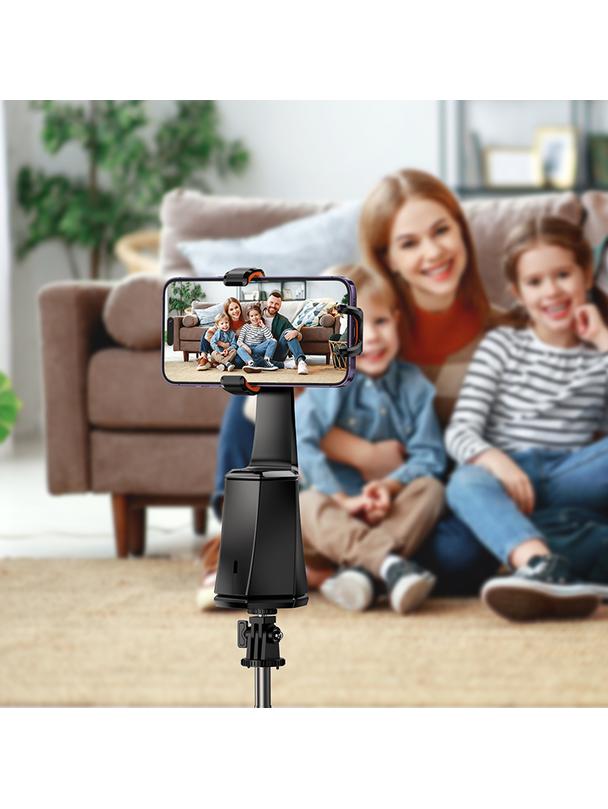 Uchwyt na telefon Hoco obrotowy 360 stopni z automatycznym śledzeniem twarzy K26 czarny