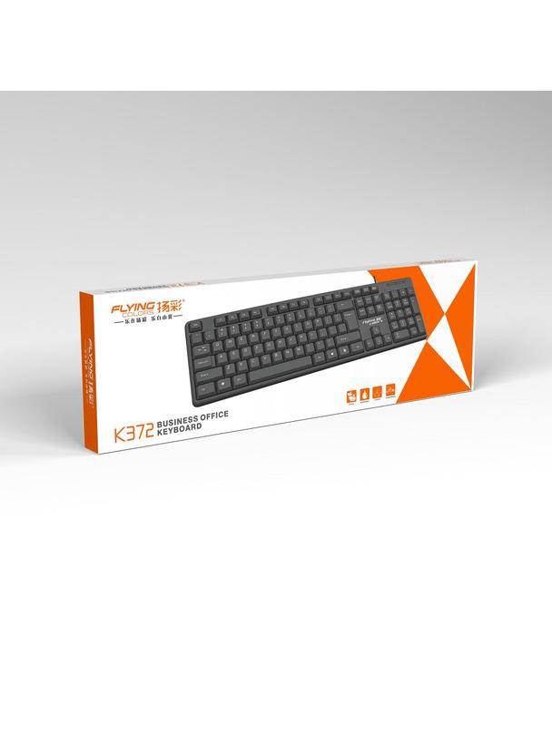 Klawiatura przewodowa USB A QWERTY K372 czarna