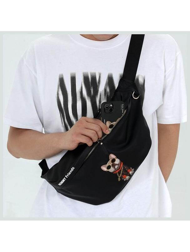 NIMMY nerka na ramię GLASSES COOL CAT szara