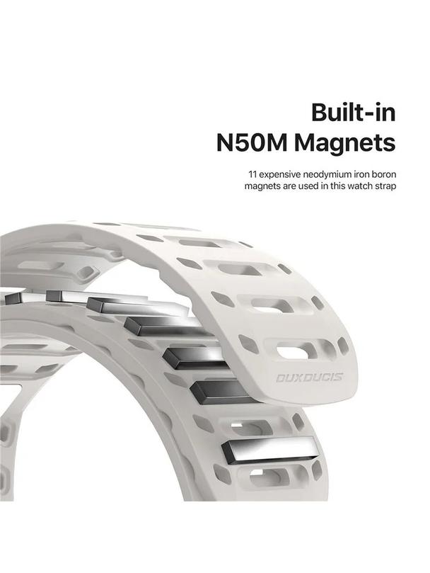 DUX DUCIS pasek CS magnetyczny silikonowy do Apple Watch 42/44/45/46/49 mm szary