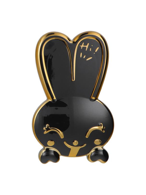 Stojak na telefon KRÓLICZEK - naklejany - czarny