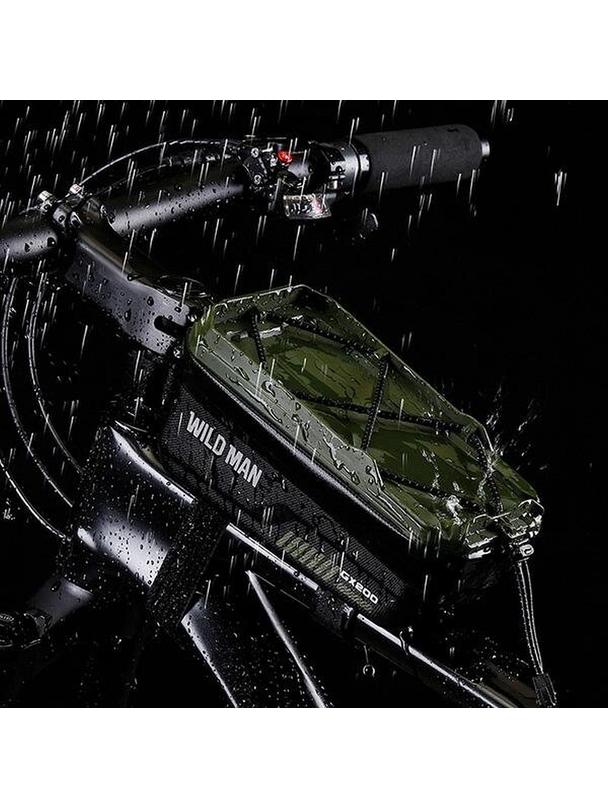 WILDMAN sakwa rowerowa na ramę na zamek 1L (4" - 7") GX200 zielona