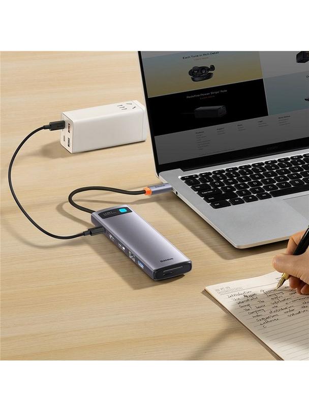 BASEUS adapter HUB 12w1 Typ C WKWG020213/BS-OH037 0,2 m szary