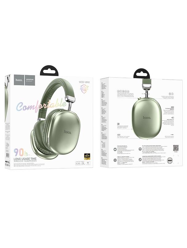 Słuchawki bezprzewodowe nauszne Hoco W35 Max zielone