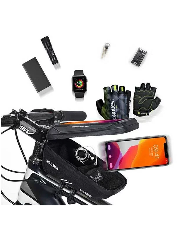 WILDMAN sakwa rowerowa na ramę na zamek 1L (4" - 7") XS2 czarna