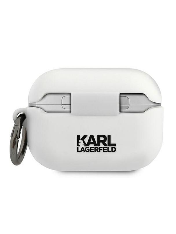 Oryginalne Etui KARL LAGERFELD KLACAPSILCHWH do Apple Airpods Pro biały