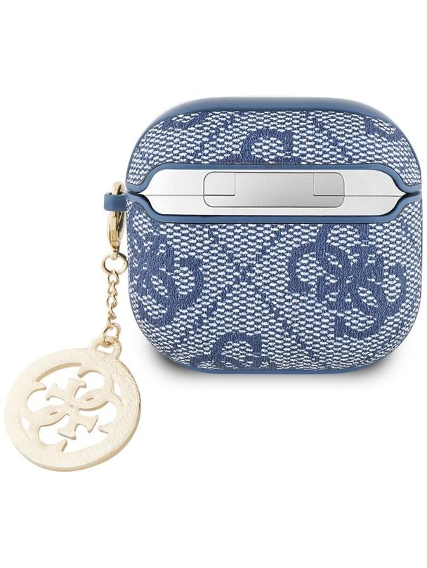 GUESS futerał do APPLE AirPods 4 GUA4P4E4CDB (PU 4G W/ Strass Charm) niebieski
