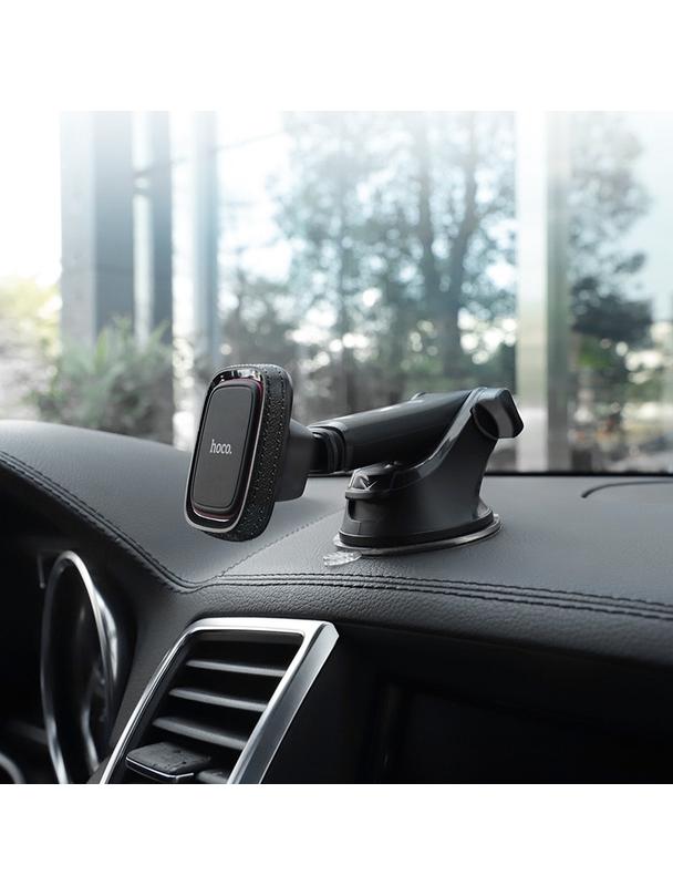 Uchwyt na telefon do samochodu magnetyczny Hoco do szyby / deski CA42 czarno czerwony