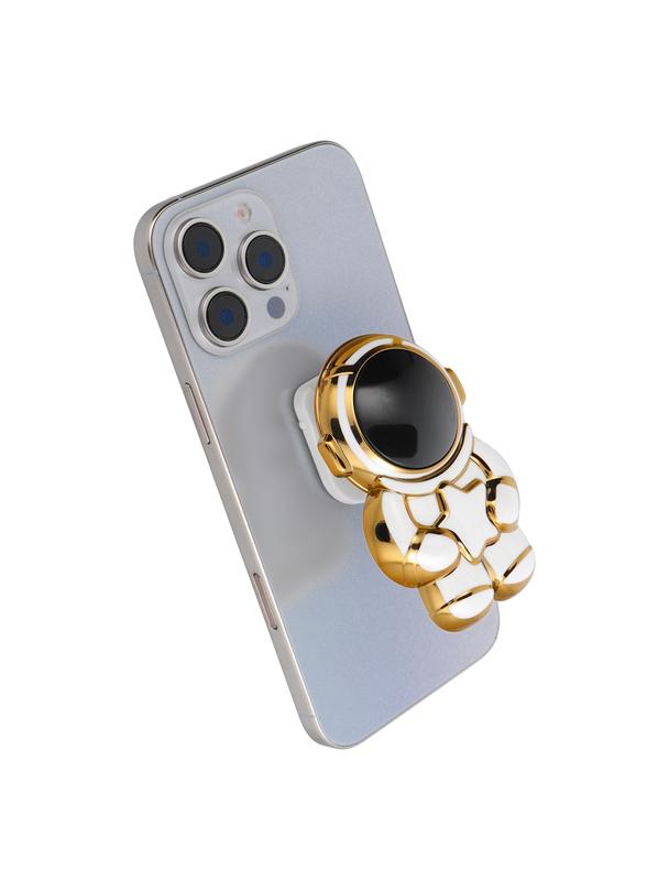 Stojak na telefon ASTRONAUTA - naklejany - biały