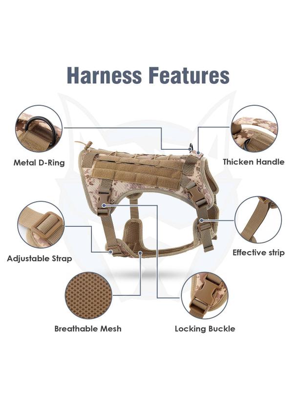 Szelki dla psa TACTICAL rozmiar M brązowe