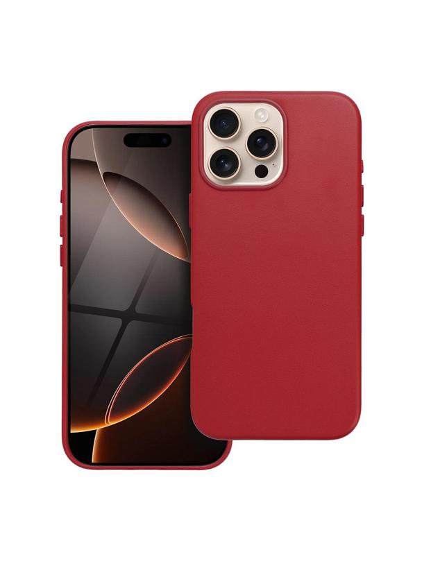 Futerał LEATHER MAG COVER kompatybilny z MagSafe do IPHONE 16 Pro Max czerwony