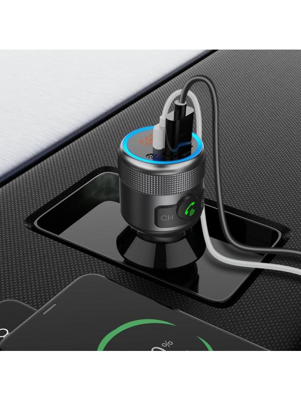 Transmiter samochodowy bluetooth Blue Star AutoHarmony QC3.0 PD 42W C81 szary