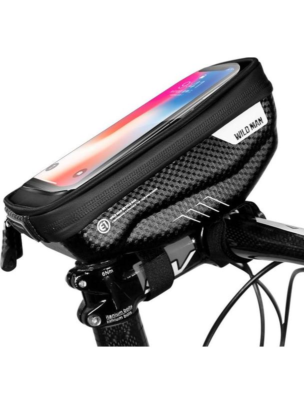 WILDMAN sakwa rowerowa na kierownicę na zamek 1L (4" - 7") E1 czarna