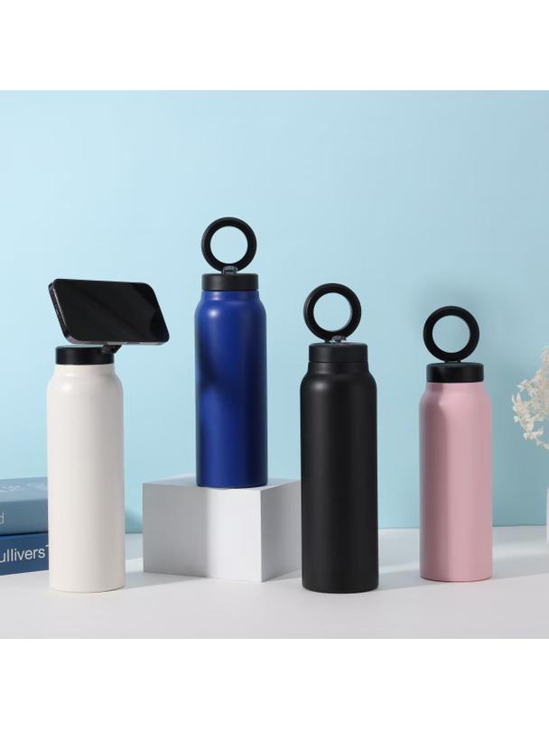 Butelka / bidon na wodę metal z uchwytem kompatybilnym z Magsafe 950ml niebieski