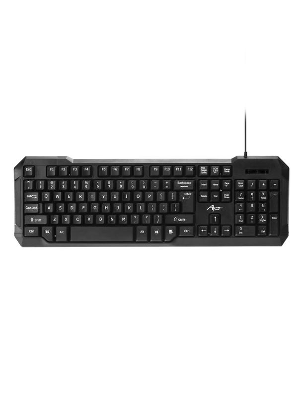 ART klawiatura przewodowa USB A QWERTY AK-46U czarna