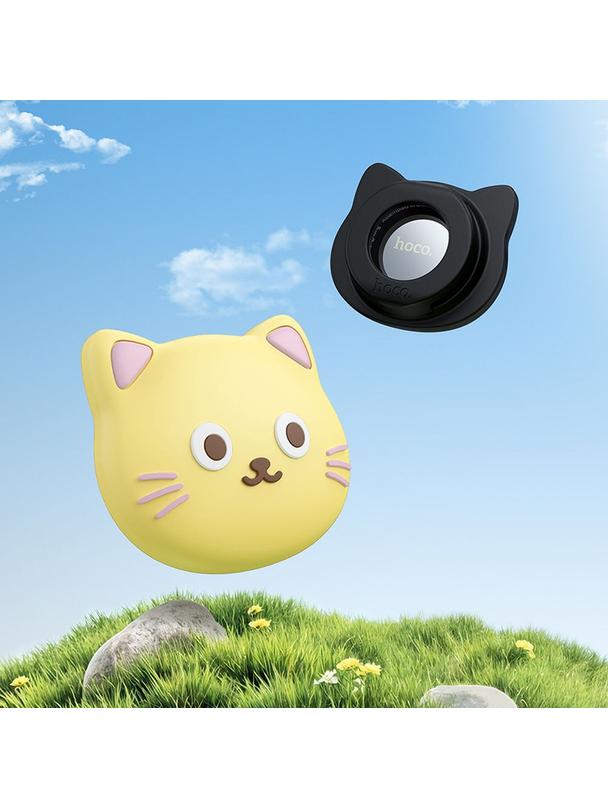 Lokalizator zgodny z Apple Find My Hoco w kształcie kota E91D czarny