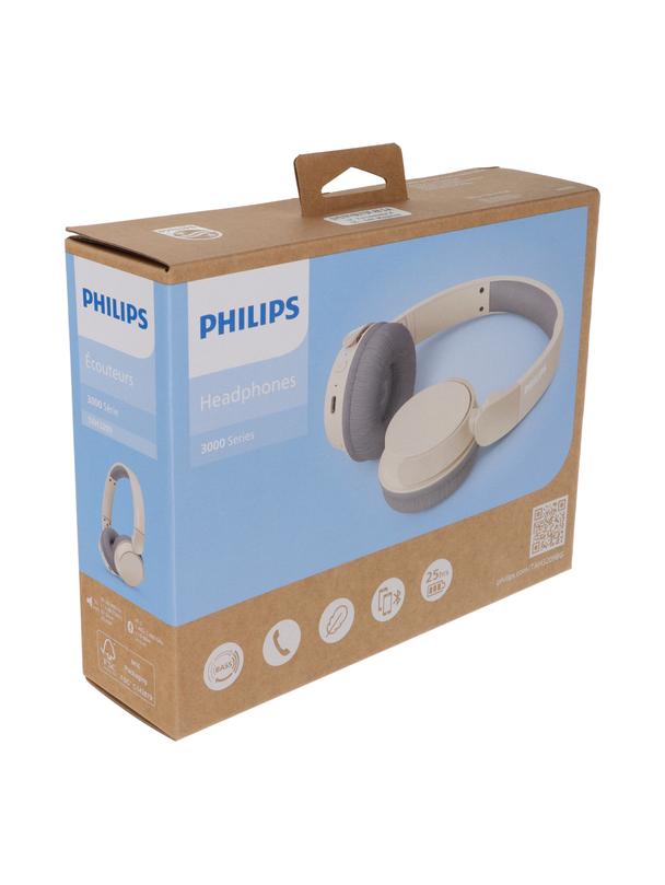 Słuchawki bezprzewodowe nauszne Philips TAH3209BG/00 beżowe