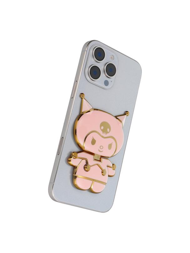 Stojak na telefon LALKA - naklejany - różowy