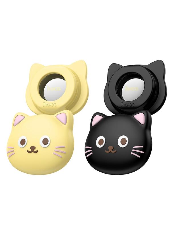 Lokalizator zgodny z Apple Find My Hoco w kształcie kota E91D czarny