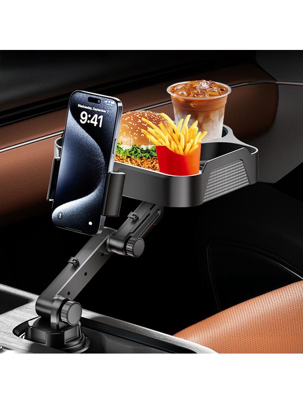 Stolik samochodowy z uchwytem na telefon CP2008 czarny