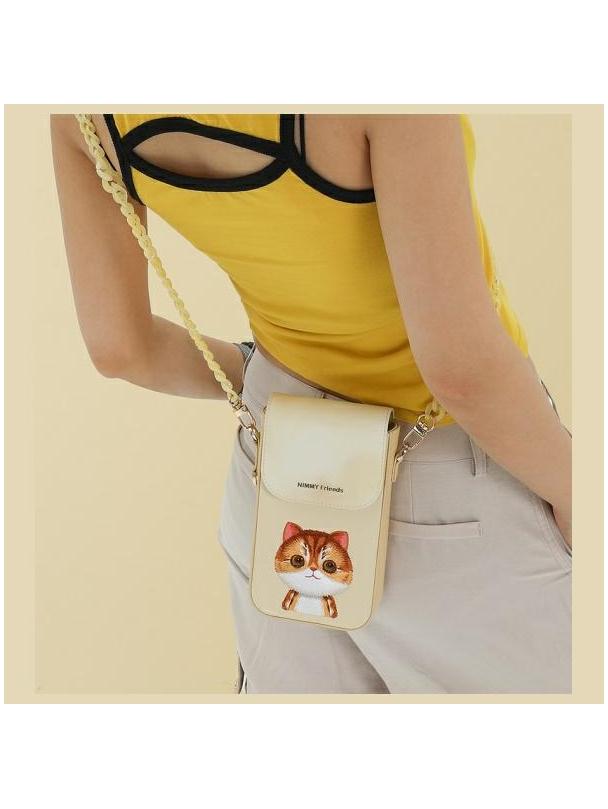 NIMMY torebka na telefon BIG EYED PET 2.0 Cat khaki