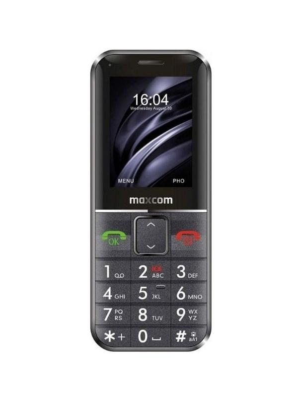 MAXCOM telefon dla seniora + opaska SOS MM735 czarny