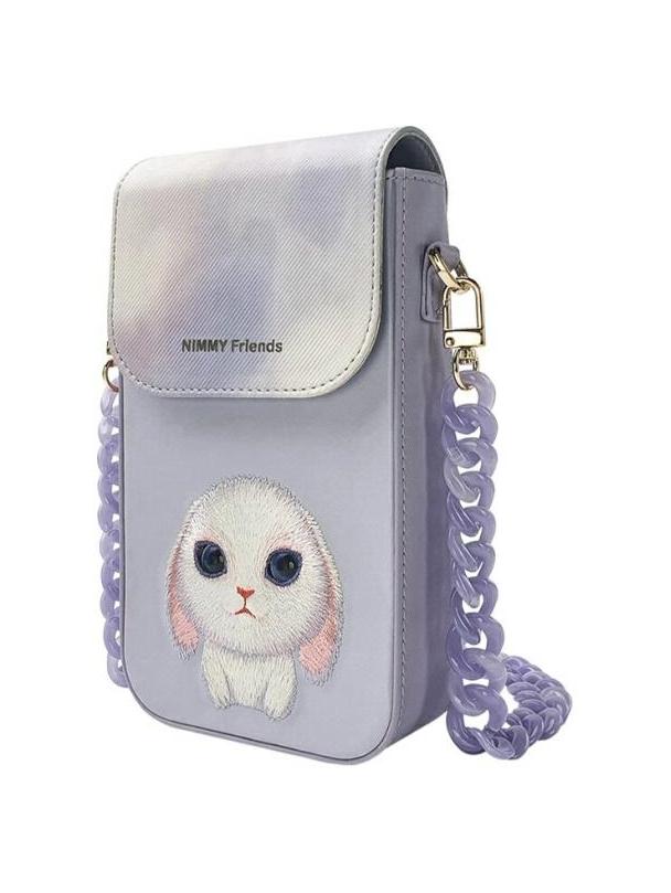 NIMMY torebka na telefon BIG EYED PET 2.0 Rabbit fioletowa
