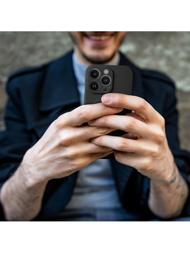 Futerał SILICONE MAG COVER kompatybilny z MagSafe do IPHONE 15 Pro czarny