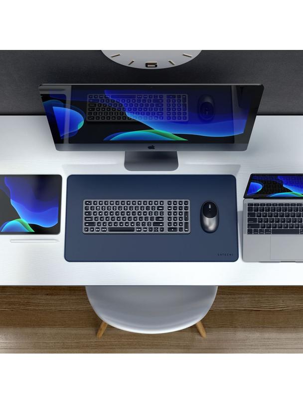 Podkładka na biurko z eko skóry Satechi  ST-LDMB niebieska